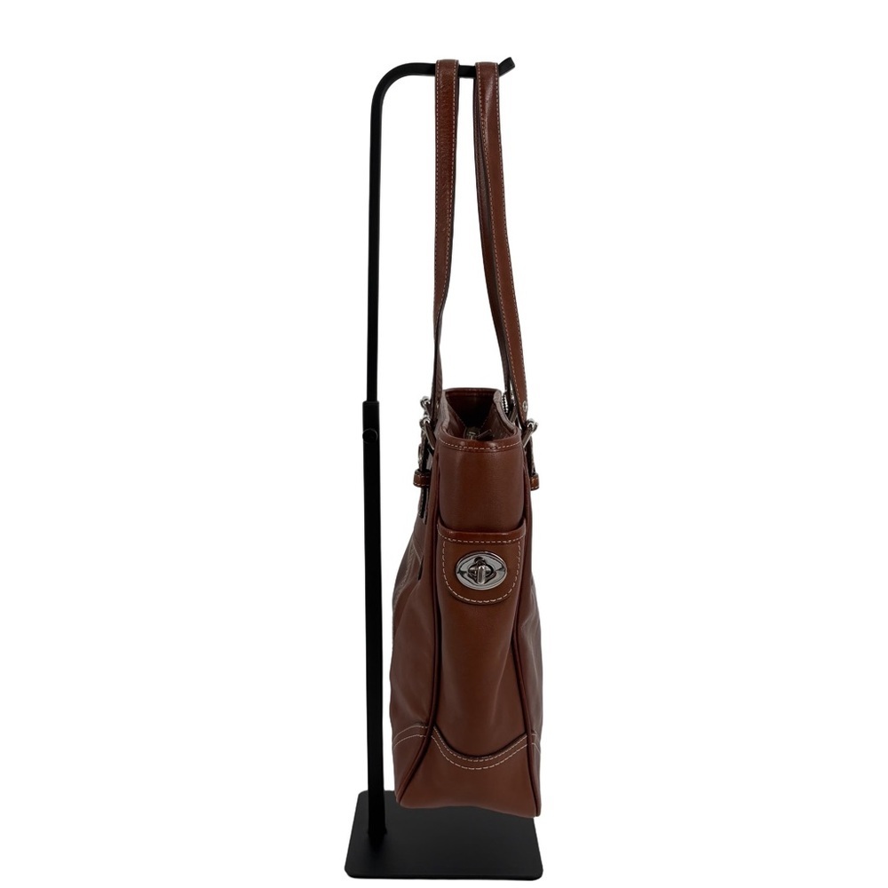 Vintage Coach Gallery Leather North South Tote Putty Brown Y2K Classic F19456 - Picture 6 of 16